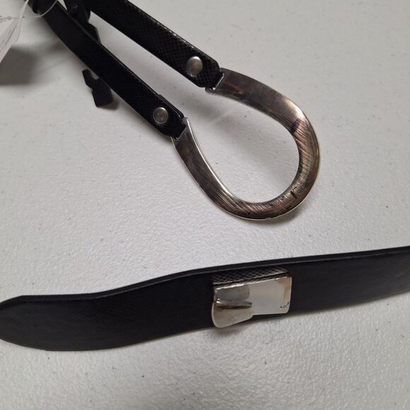 Christopher Banks Belt Black‎ Silver Accent Adjustable Large Extra Large - Picture 6 of 7